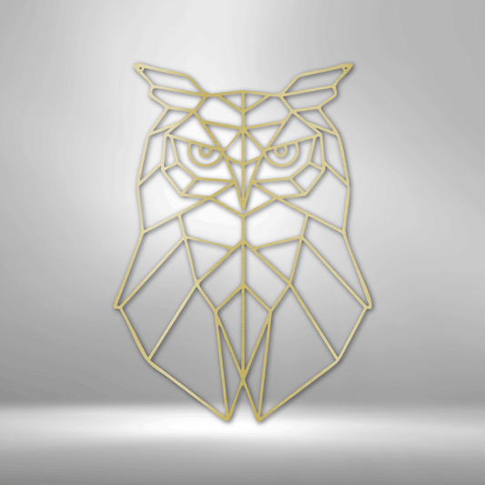 Geometric Owl - Steel Sign