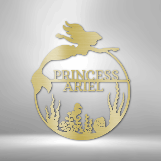 Mermaid 1 Monogram - Steel Sign