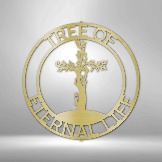 Cross Tree Monogram - Steel Sign