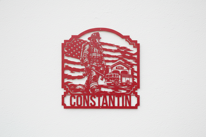 Firefighter - Red Front White Background