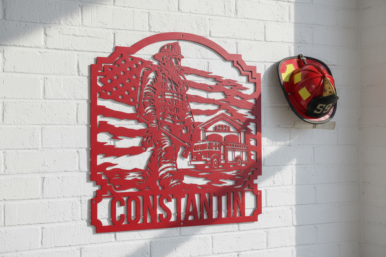 Firefighter - Red White Brick