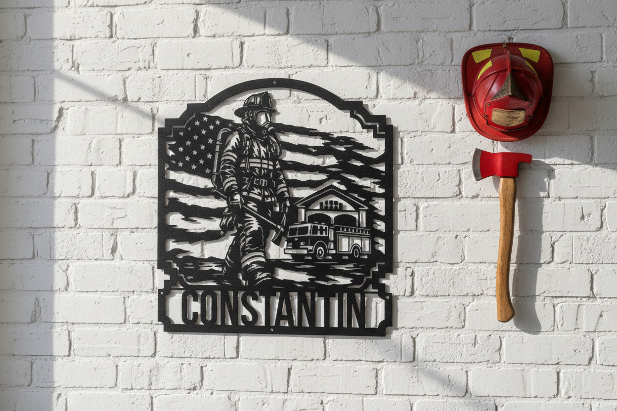Firefighter - White Brick Wall