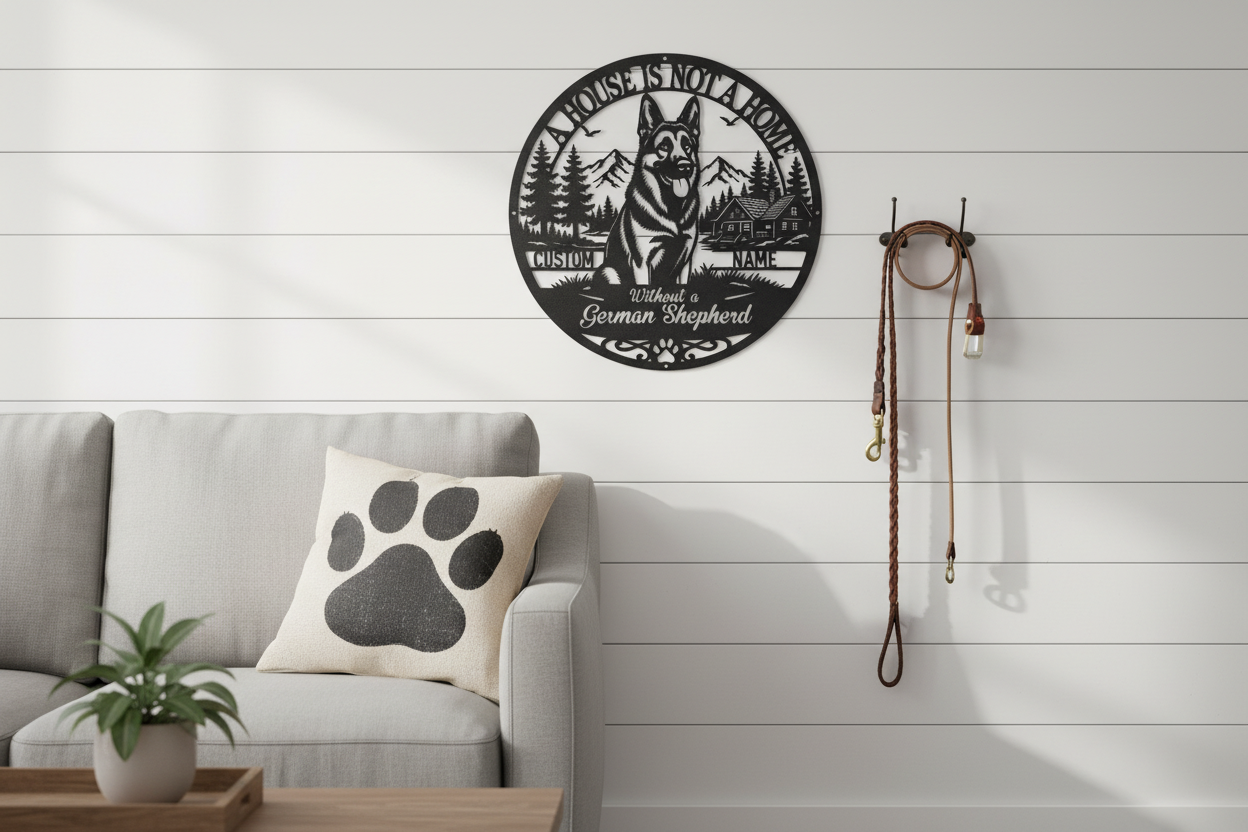 German Shepherd - Black Home Decor