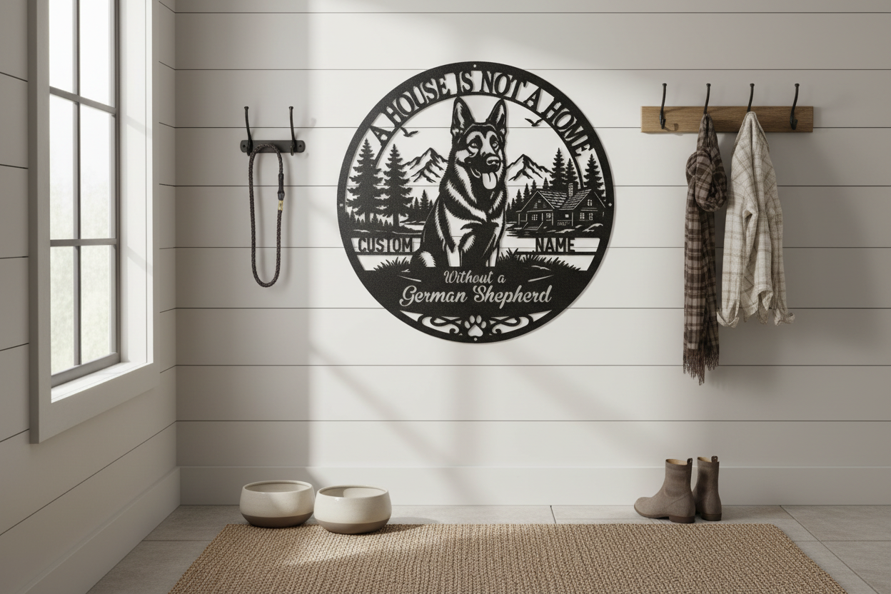 German Shepherd - Black Mudroom
