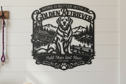 Golden Retriever Lakeside - Close-up Frontal