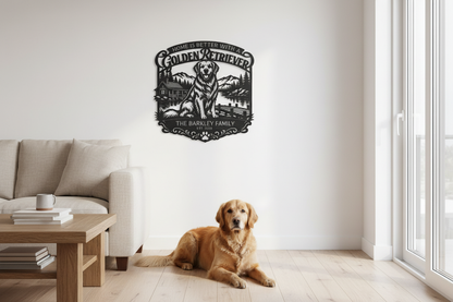Golden Retriever Lakeside - DSLR Living Room