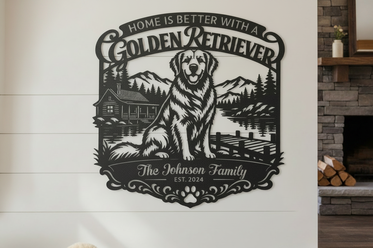 Golden Retriever Lakeside - The Johnson Family