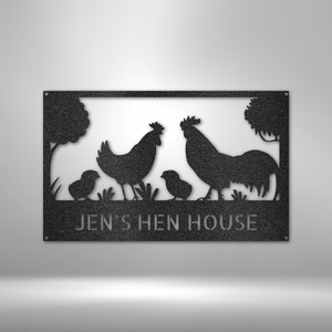 Hen House Monogram - Steel Sign