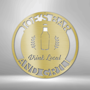 Drink Local Monogram - Steel Sign