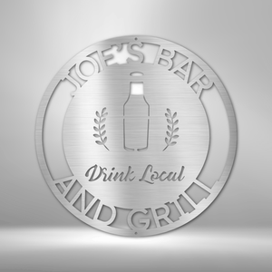 Drink Local Monogram - Steel Sign