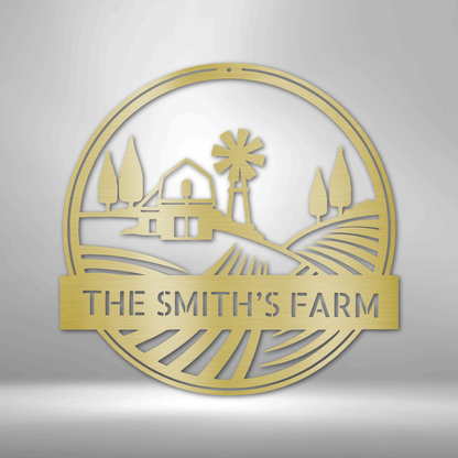 Rolling Fields Monogram - Steel Sign