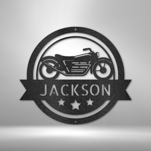 Motorcycle Specialist Monogram - Steel Sign