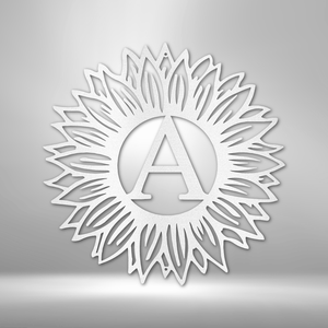 Sunflower Initial - Steel Sign