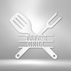 Grilling Utensils - Steel Sign