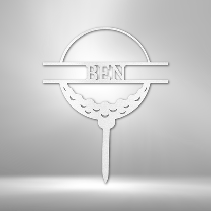 Golf Ball Monogram - Steel Sign