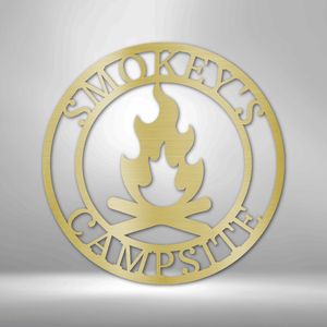 Campfire Monogram - Steel Sign