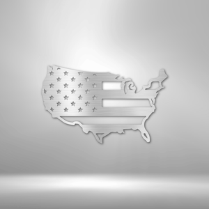 USA Flag - Steel Sign